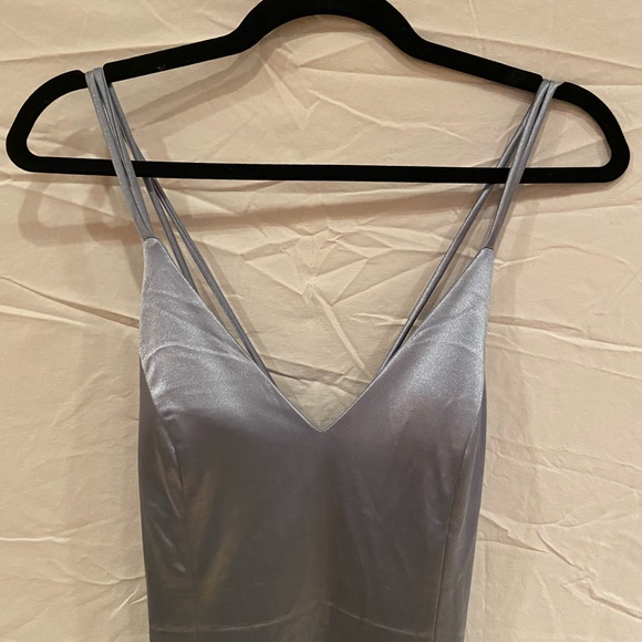NWT, Formal dress, slate, spaghetti straps, sz M - Picture 2 of 6